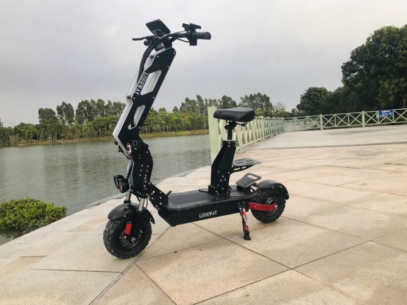 lightweight foldable electric scooter with seat